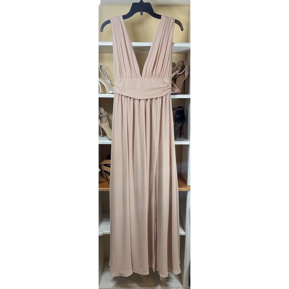 Lulus Heavenly Hues Dress Size Medium Maxi Gown Formal Wedding Bridesmaid Ruched